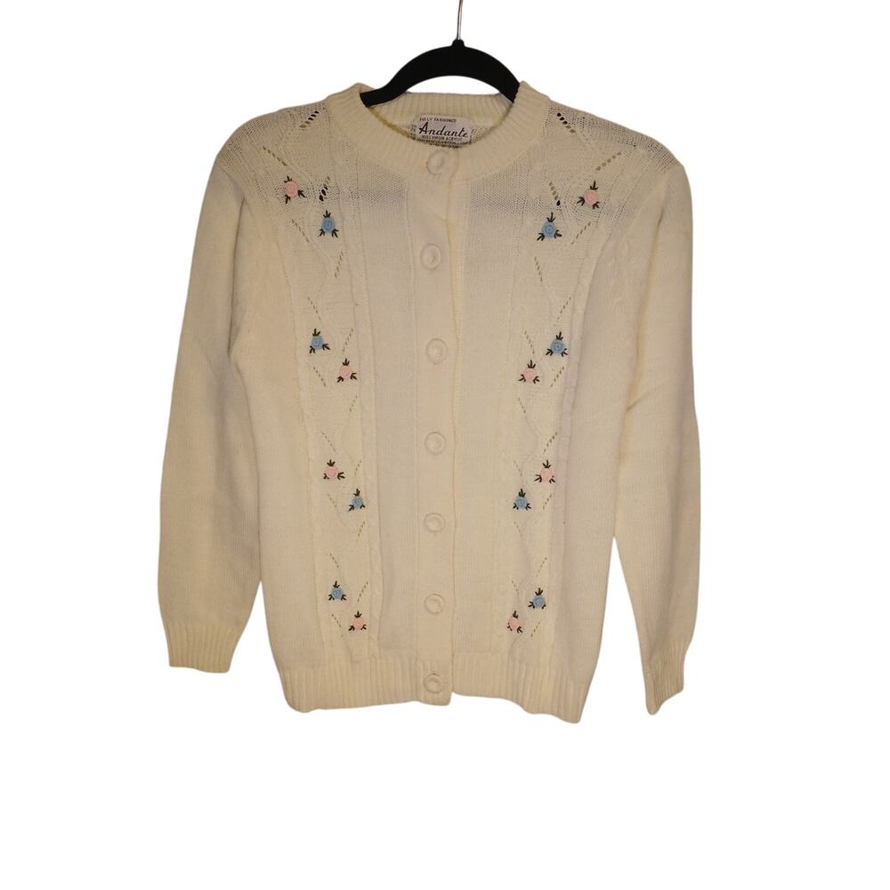 VTG Andante Womens Small 100% Virgin Acrylic Sweater B14